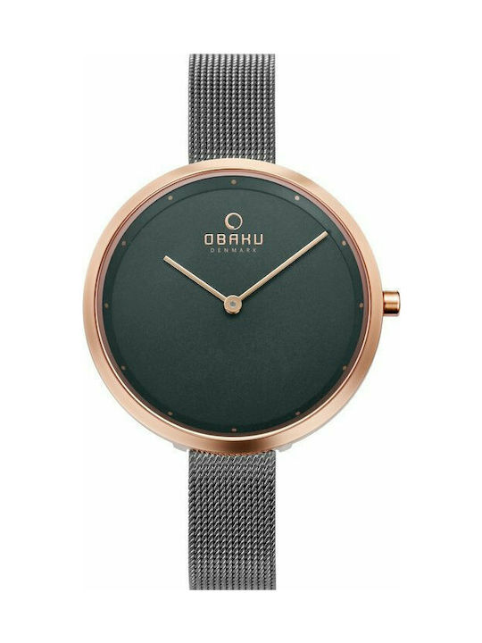 Obaku Dok Watch with Gray Metal Bracelet