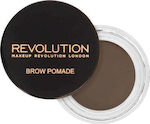 Revolution Beauty London Brow Pomade & Double Ended Brush Dark Brown