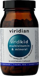 Viridian ViridiKid Multivitamin & Mineral Vitamin for Immune System Boost 90 caps