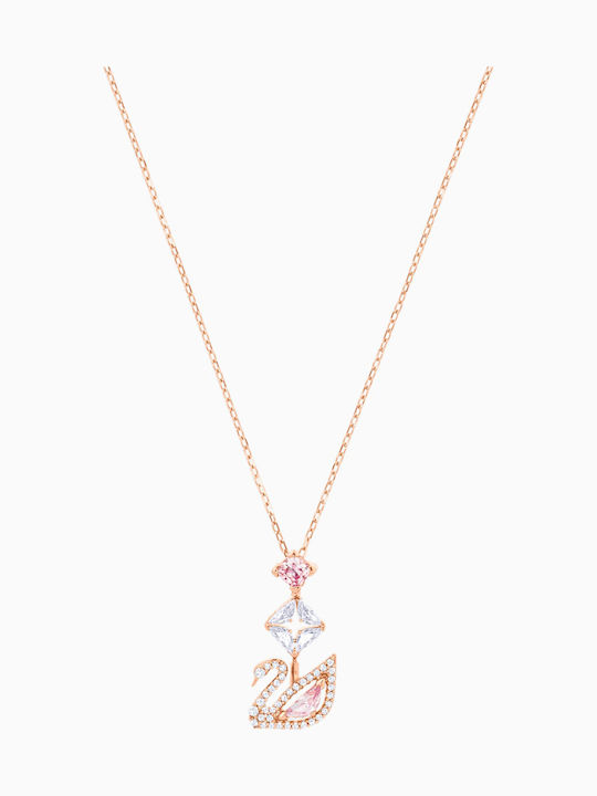 Swarovski Dazzling Swan Y Персонализирано Колиe с Розово Позлатяване