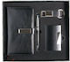 Men's Gift Set with notebook key ring pen and business card holder Black 2018.002-09