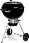 Weber Master Touch SE E-5775 Rostfreier Stahl Rund Holzkohlegrill mit Rädern Schwarz 57cmcm.