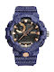 Weide Men's Watch 50mm Battery with Blue Rubber Strap