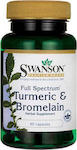 Swanson Turmeric & Bromelain Full Spectrum 60 κάψουλες