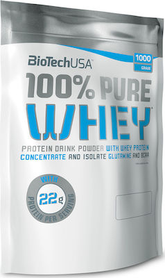 Biotech USA 100% Pure Whey Molkenprotein Glutenfrei mit Geschmack Himbeer-Käsekuchen 1kg