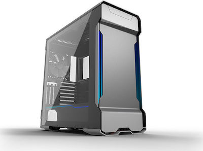 Phanteks Enthoo Evolv X Glass Gaming Midi Tower Κουτί Υπολογιστή με Πλαϊνό Παράθυρο και RGB Φωτισμό Galaxy Silver