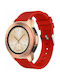 Каишка Силикон Stripes Red (Huawei Watch 3 / Huawei Watch GT 2 Pro - Часовник Huawei Watch 3 / Huawei Watch GT 2 Pro)