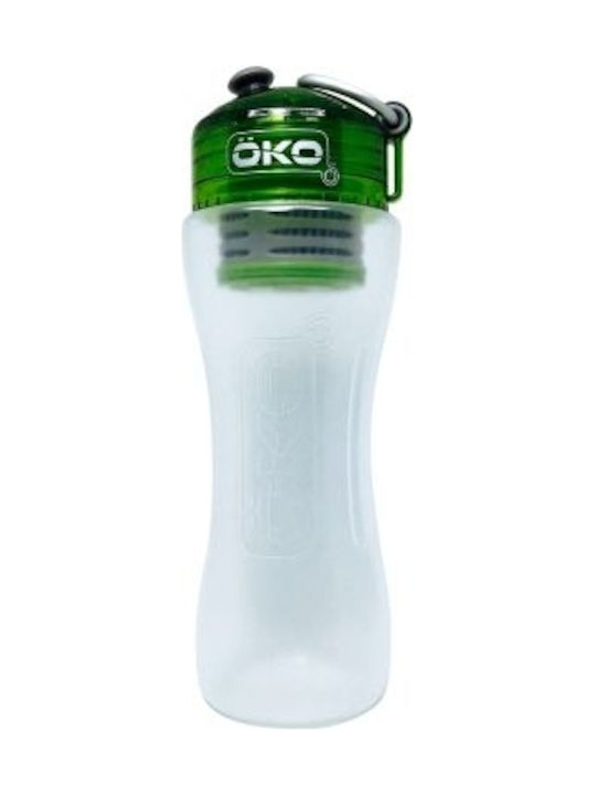 Oko Original Level 2 Πλαστικό Παγούρι με Φίλτρο 1000ml Διάφανο/Πράσινο