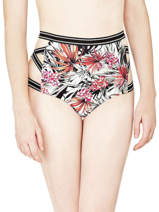 Guess Bikini Slip High Waist Floral