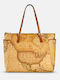 Women's Bag Shopper Shoulder Beige