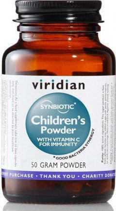 Viridian Synbiotic Children's Powder with Vitamin C Immune System Boost Supplement 50gr