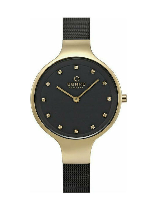 Obaku Sky Uhr mit Schwarz Metallarmband