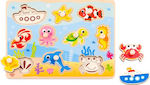 Lemnos Puzzle pentru Copii cu Îmbinări Sea 10buc Tooky Toys