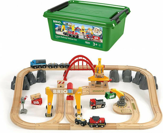 Brio Toys Cargo Railway Set with Train made of Wood for 3++ Years