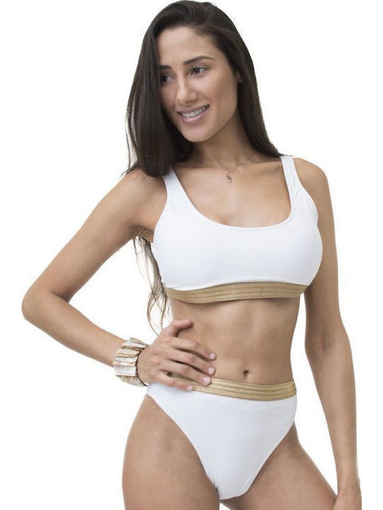 Rock Club BP-2068 Bikini Μπουστάκι C Cup Λευκό