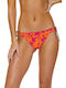 Alca Karina Bikini Slip mit Schnürchen Blumen