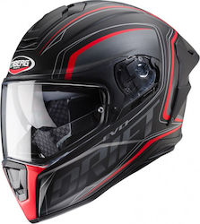 Caberg Drift Evo Full Face Helmet with Pinlock and Sun Visor ECE 22.05 1390gr Integra H9 Matt Black/Anthracite/Red Fluo