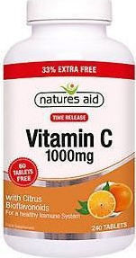 Natures Aid Vitamin C 1000mg with Citrus Bioflavonoids Low Aci 1000mg 240 tablets