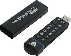 Apricorn Aegis Secure Key 30GB USB 3.0 Stick Μαύρο