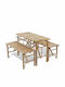 Outdoor Dining Set 3 Pieces Bamboo