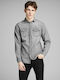 Long-sleeved Denim Shirt Light Grey