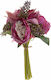 Inart Bouquet of Artificial Flowers Pink 28cm 1pcs