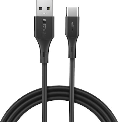 BlitzWolf BW-TC14 USB 2.0 Kabel USB-C männlich - USB-A Schwarz 1m