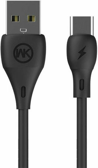 WK WDC-072 USB 2.0 Cable USB-C male - USB-A Μαύρο 1m 250408
