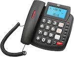 IQ DT-891CID New Електрически телефон Офис за възрастни Черно