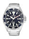 Citizen Ecodrive Часовник Eco - Drive с сребърен Метална верижка