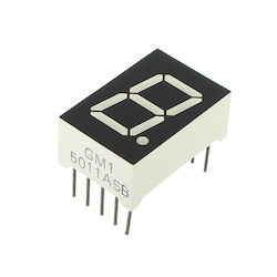 7-Segment 1-Bit Led Rot Anzeige - Gemeinsame Anode 0.5"