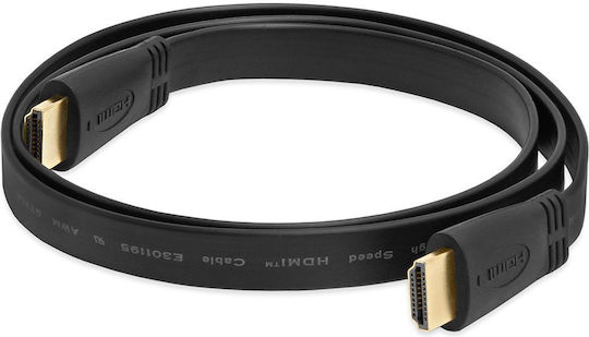 HDMI 2.0 Premium High Speed 4K 60Hz HDR Flat Cable HDMI Male - HDMI Male 3m Black