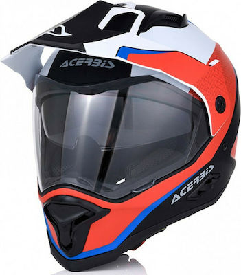 Acerbis Reactive Graffix On-Off Helmet with Sun Visor ECE 22.05 1350gr Red/White 0023466 343