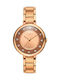 Vogue Perfume Watch with Pink Gold Metal Bracelet