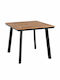 Taber Outdoor Dinner Free Standing Table with Polywood Surface and Aluminum Frame Anthracite 80x80x72cm