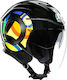 AGV Orbyt Jet Helmet with Sun Visor 1280gr Sun & Moon 46 Black KR01511