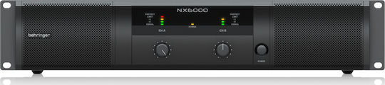 Behringer NX6000 PA Power Amplifier 2 Channels 3000W/4Ω 1600W/8Ω Black