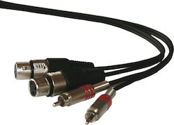 Ibiza Sound XLR female - RCA male 1.5m CM1.5RXF-2