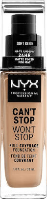 Nyx Professional Makeup Can't Stop Won't Stop Machiaj lichid 7.5 Bej moale 30ml