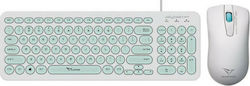 Alcatroz Jellybean U2000 Keyboard & Mouse Set English US Blue