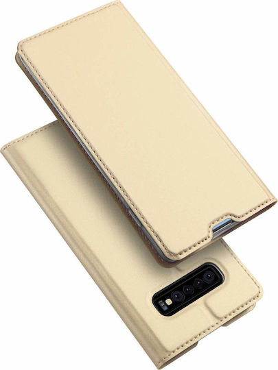 Dux Ducis Skin Pro Book Δερματίνης Χρυσό (Galaxy S10+)