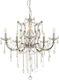 Inlight 5244-6 Chandelier 6xE14 Ø70cm with Candlesticks Chrome Chrome 5244-6-Chrome