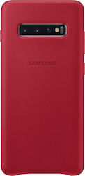 Samsung Back Cover Δερμάτινο Κόκκινο (Galaxy S10+)