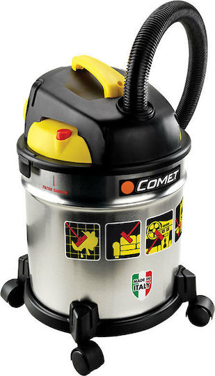 Comet CV 20 S Vacuum Wet / Dry 1200W with Plastic Bin 20lt