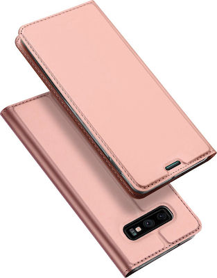 Dux Ducis Skin Pro Carte Piele artificială Rose Gold (Galaxy S10e)