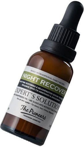 The Pionears Serum de Noapte pentru Recuperează Hidratare și Anti-Îmbătrânire pentru Față cu Vitamina E pentru Strălucire și Revitalizare 30ml