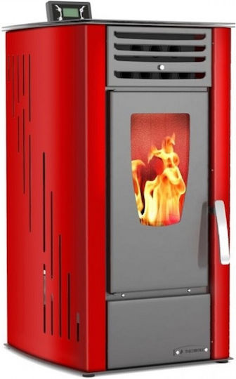 Thermiki Aero 12 Σόμπα Pellet Αερόθερμη 12kW Κόκκινη