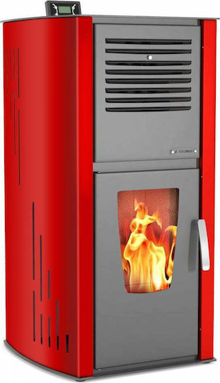 Thermiki 23+7 Hydro Aero Șemineu pe peleți Aeroterma / Radiator 28.2kW Roșu