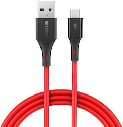 BlitzWolf BW-MC13 Редовна USB 2.0 към Микро USB Кабел 1м Черен