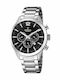 Festina Timeless Men's Watch 43.5mm Chronograph Battery with Silver Metal Bracelet